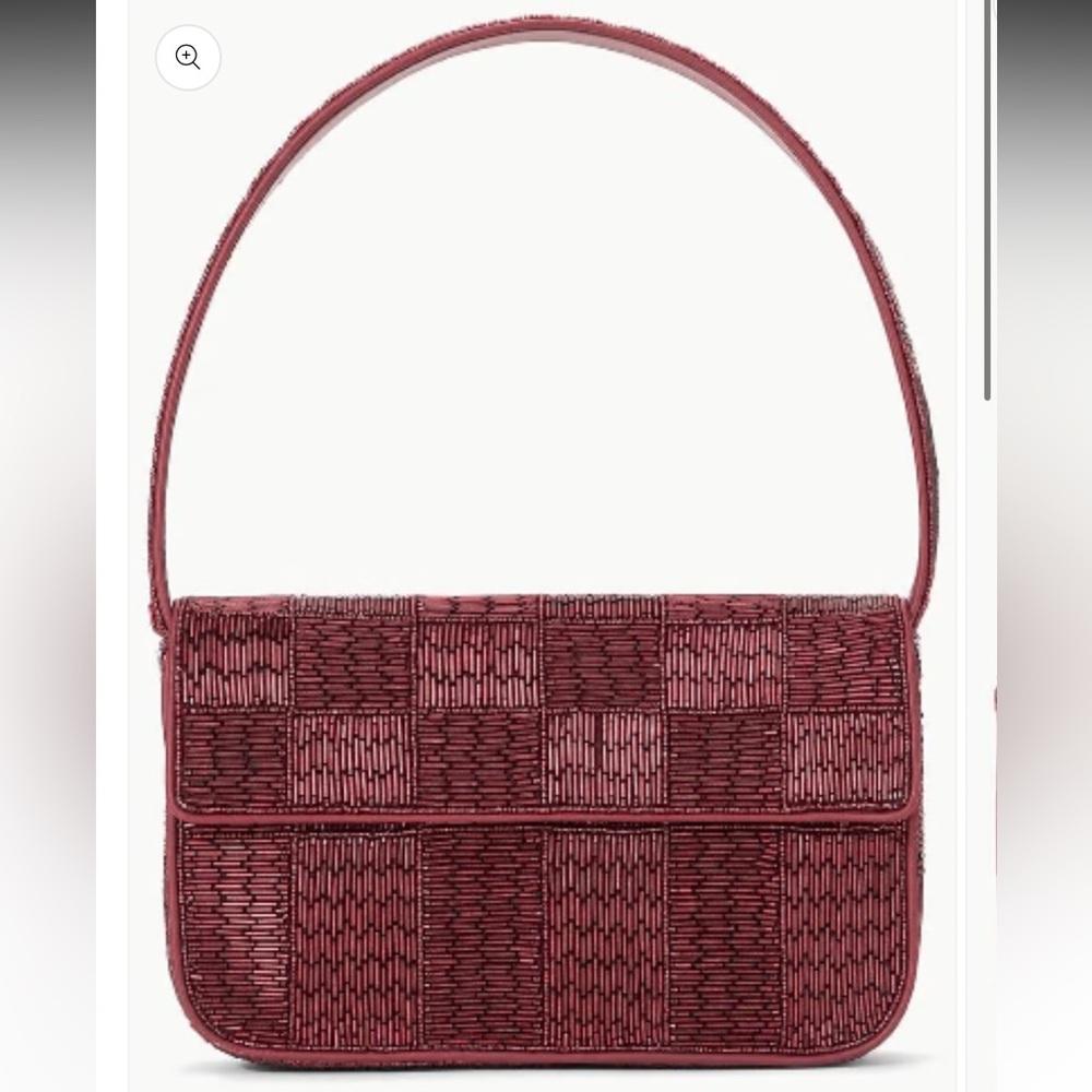 Staud Tommy Beaded Bag in Pinot